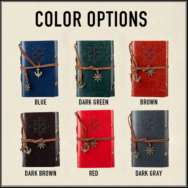 Personalized Leather Journal with Name – Custom Retro Notebook, Valentine’s Day & Anniversary Gift for Him or Her