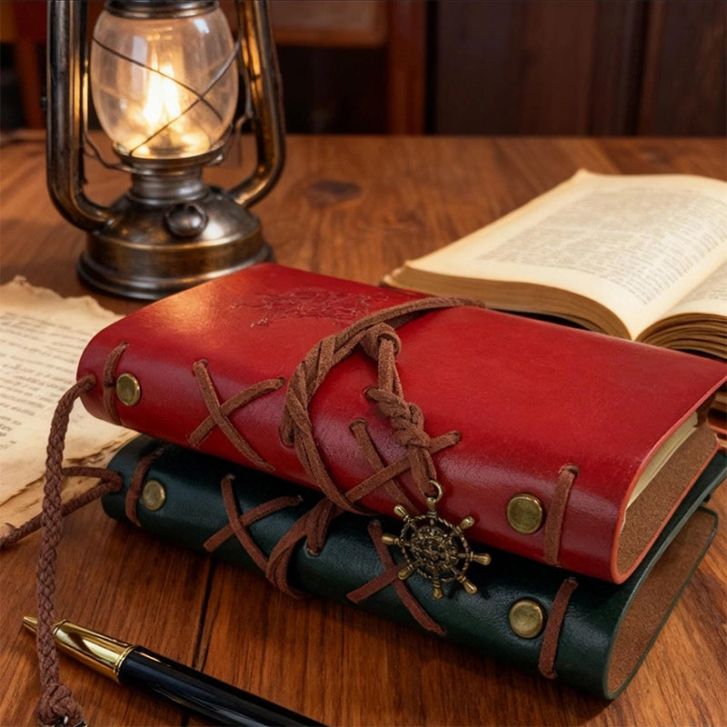 Personalized Leather Journal with Name – Custom Retro Notebook, Valentine’s Day & Anniversary Gift for Him or Her