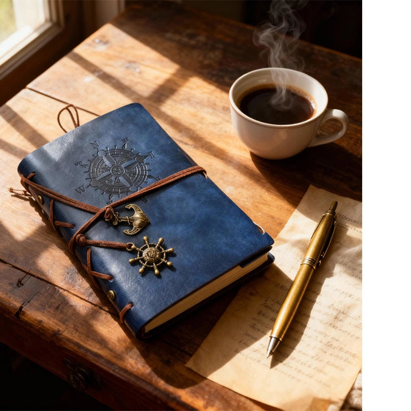 Personalized Leather Journal with Name – Custom Retro Notebook, Valentine’s Day & Anniversary Gift for Him or Her