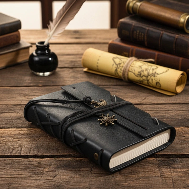 Personalized Leather Journal with Name – Custom Retro Notebook, Valentine’s Day & Anniversary Gift for Him or Her