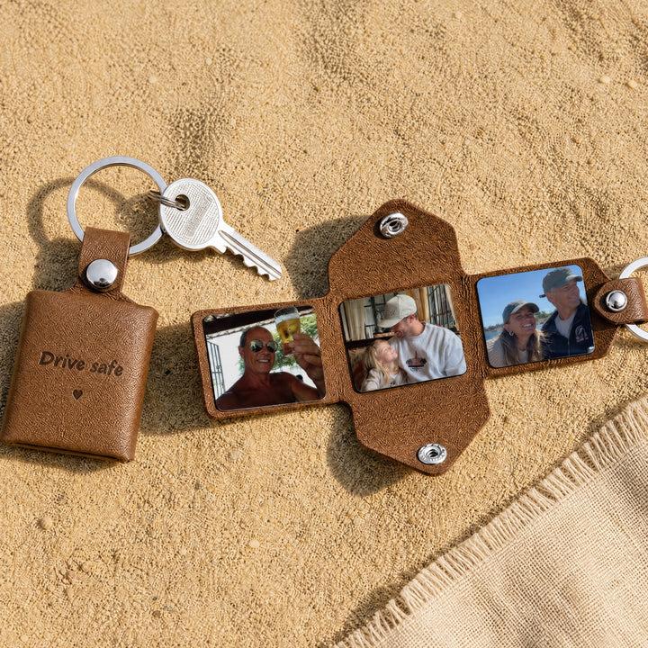 "Our Secret Gallery" Custom Leather Photo Album Keychain