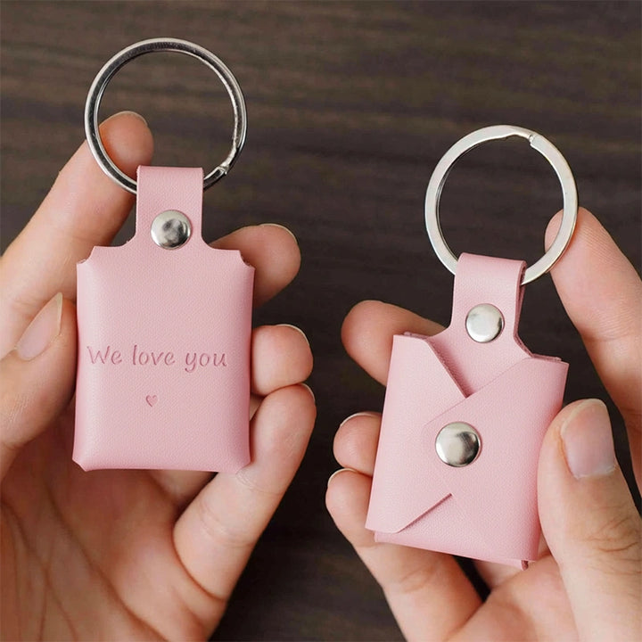 "Our Secret Gallery" Custom Leather Photo Album Keychain
