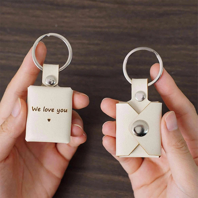 "Our Secret Gallery" Custom Leather Photo Album Keychain