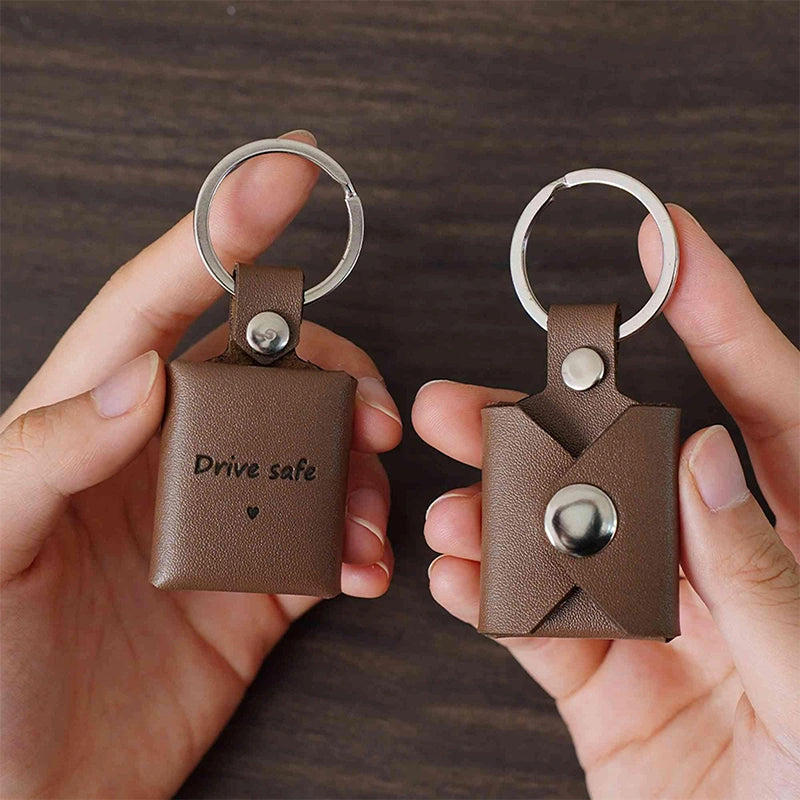 "Our Secret Gallery" Custom Leather Photo Album Keychain