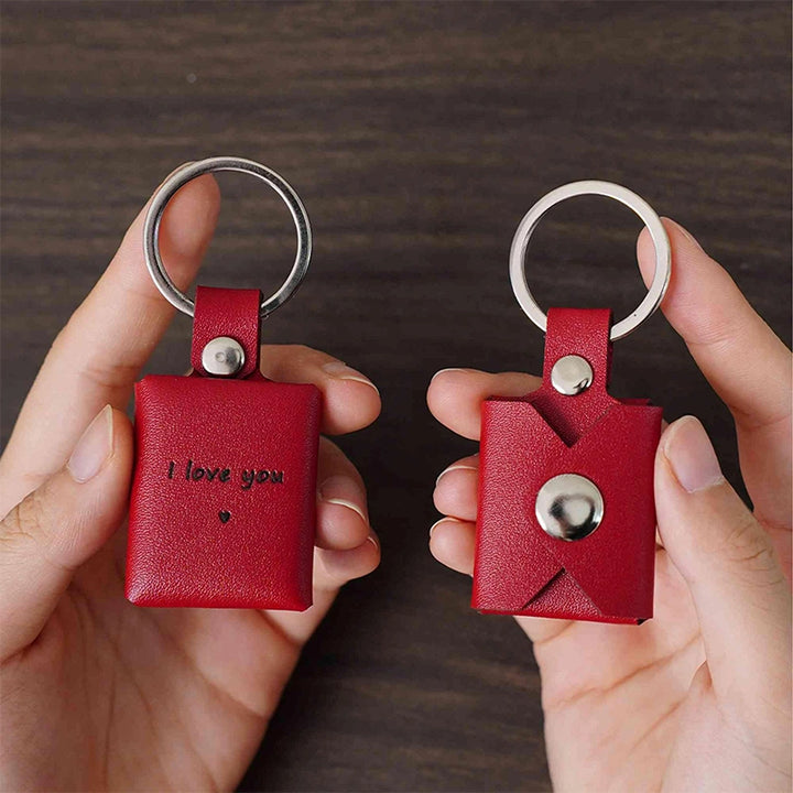 "Our Secret Gallery" Custom Leather Photo Album Keychain