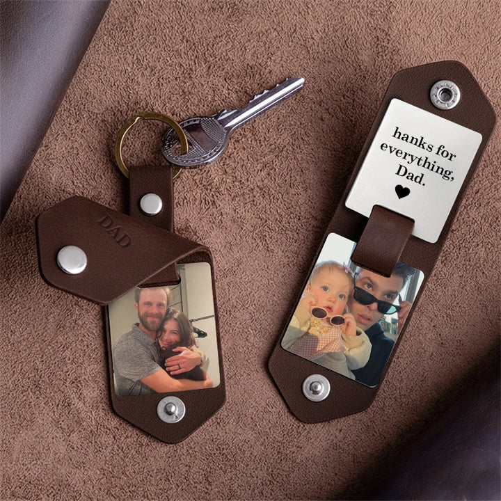Custom Photo Keychain Anniversary & Father's Day Gift