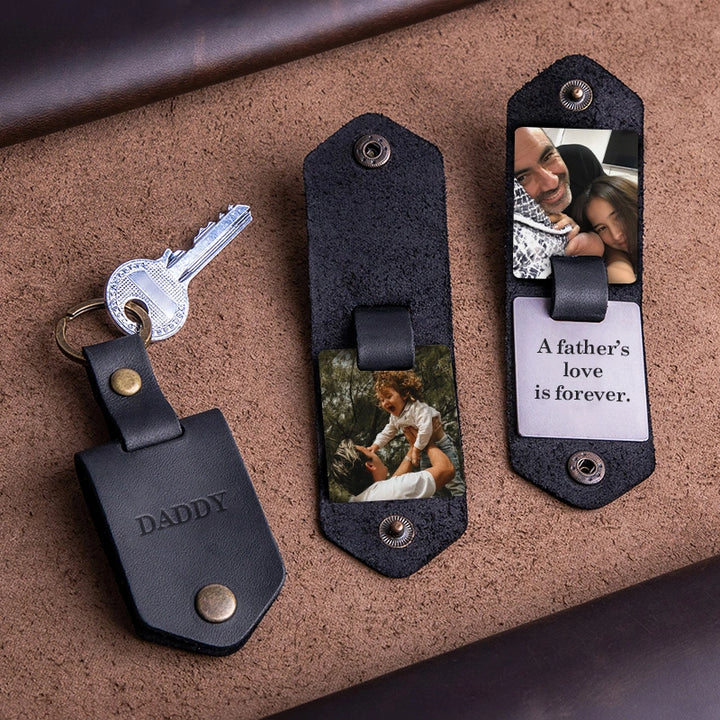 Custom Photo Keychain Anniversary & Father's Day Gift