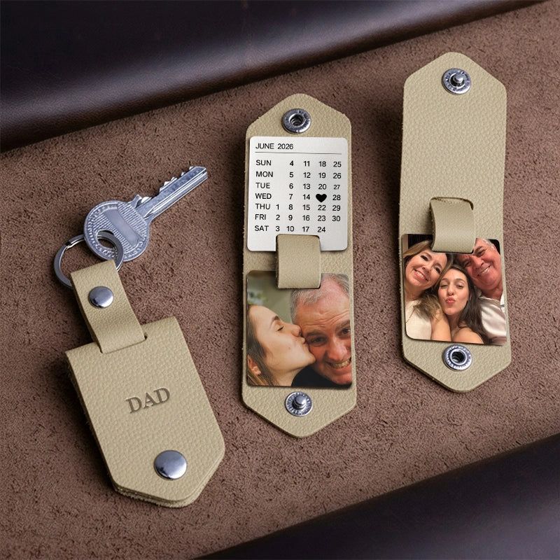 Custom Photo Keychain Anniversary & Father's Day Gift