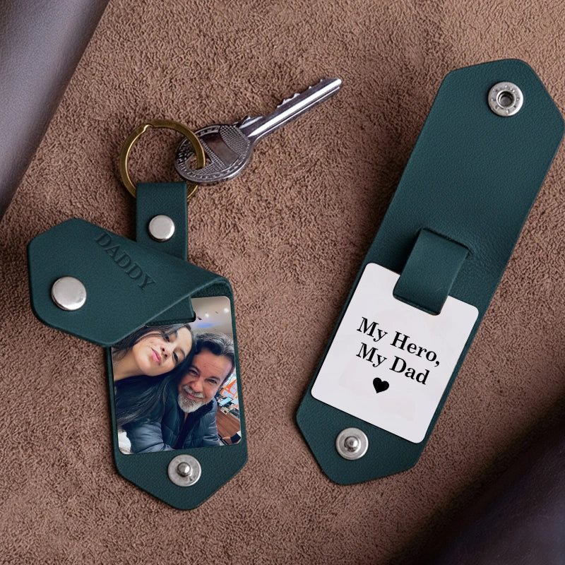 Custom Photo Keychain Anniversary & Father's Day Gift