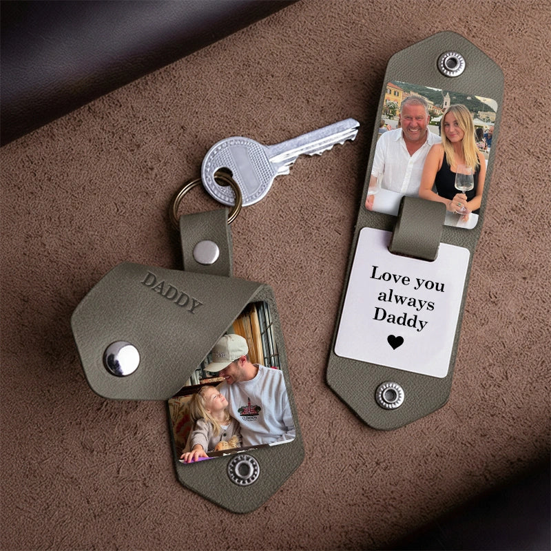 Custom Photo Keychain Anniversary & Father's Day Gift
