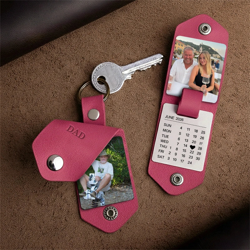Custom Photo Keychain Anniversary & Father's Day Gift