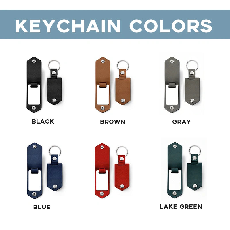 Personalized Leather Photo Keychain for Him – Naughty & Meaningful Custom Picture Keychain Gift