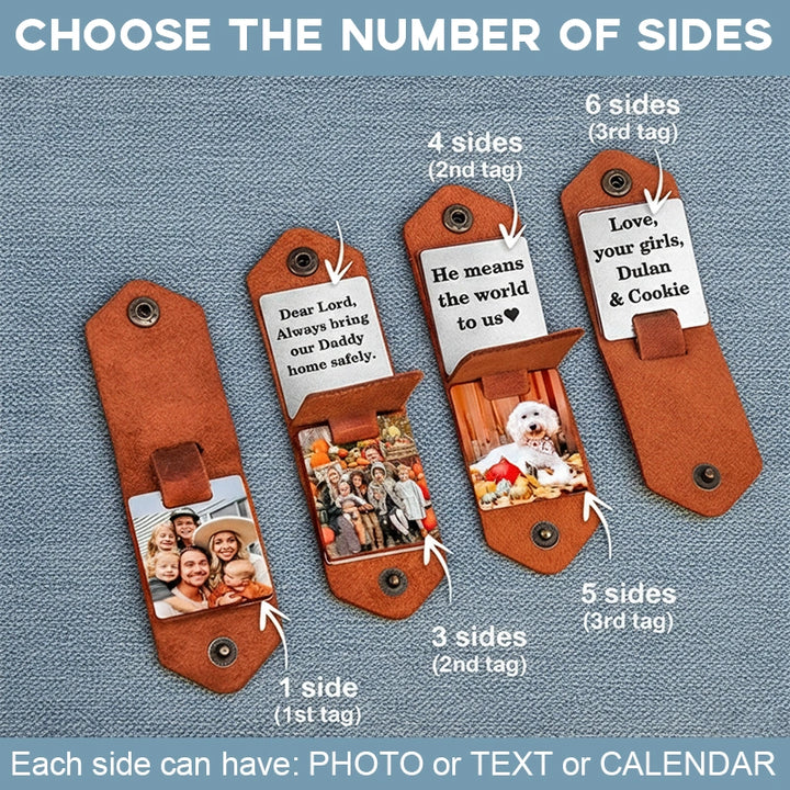 Personalized Leather Photo Keychain for Him – Naughty & Meaningful Custom Picture Keychain Gift