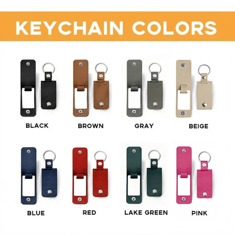 Personalized Leather Photo Keychain for Mom – Custom Kids Photo & Engraved Message Gift | Mother’s Day Keepsake