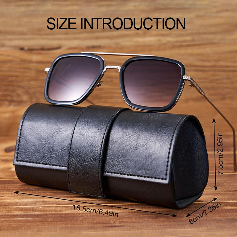 Estojo de couro personalizado para óculos de sol – Estojo gravado sob medida para padrinhos, madrinhas e presentes de Natal.