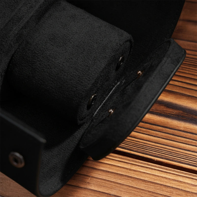 Personalized Leather Watch Case for Him – Custom Vegan Leather Travel Watch Box, Engraved Watch Roll for Men, Groomsmen & Father’s Gift