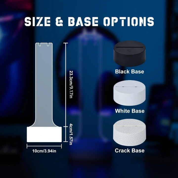 Personalized LED Headphone Stand – Custom RGB Gamer Desk Organizer & Headset Display