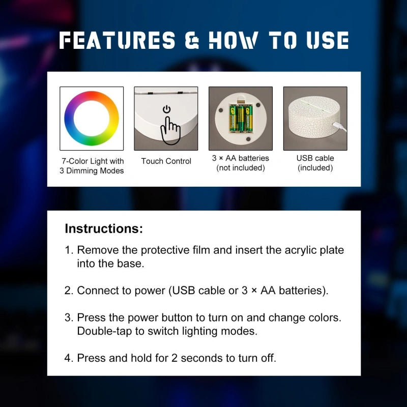 Personalized LED Headphone Stand – Custom RGB Gamer Desk Organizer & Headset Display