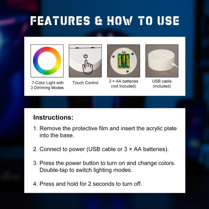 Personalized LED Headphone Stand – Custom RGB Gamer Desk Organizer & Headset Display