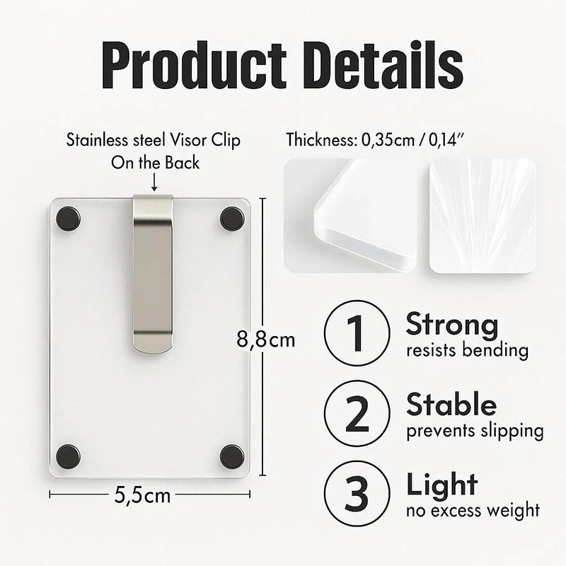 Personalized Car Visor Photo Clip – Custom Drive Safe Picture Holder | Mother's Day Gift for Mom