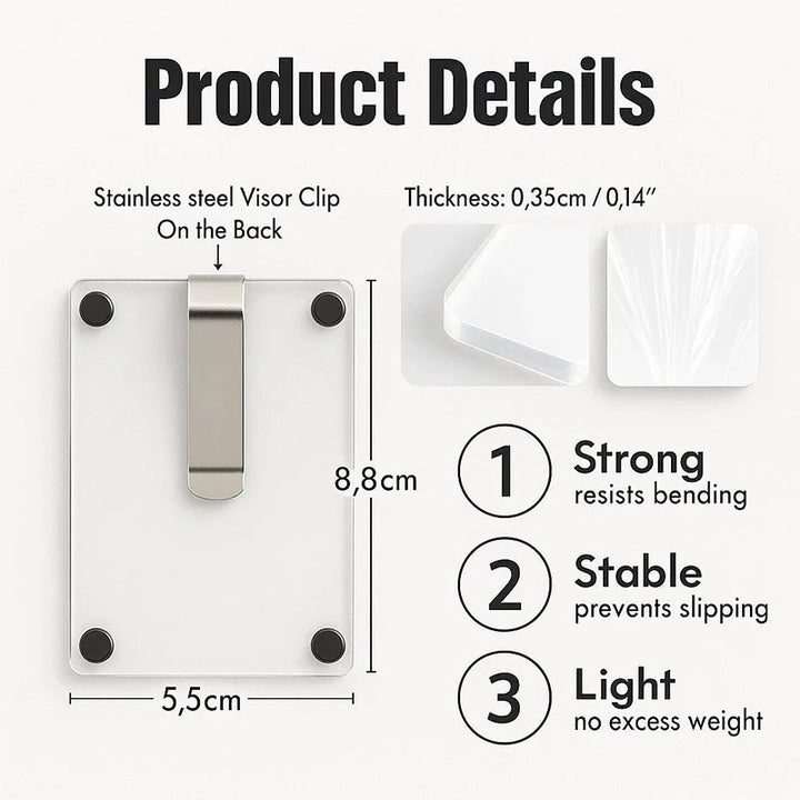 Personalized Car Visor Photo Clip – Custom Drive Safe Picture Holder | Mother's Day Gift for Mom