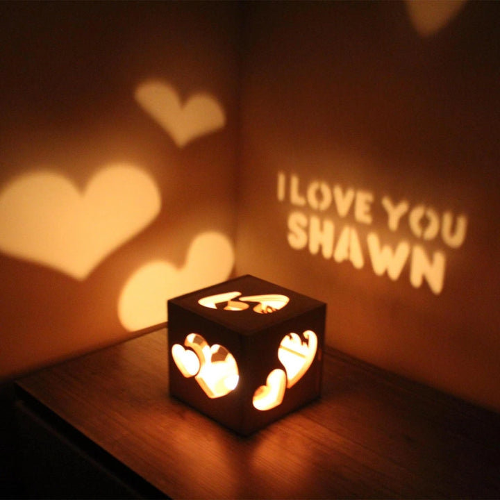 Personalized Magic Projection Box – Custom Message Light Gift for Girlfriend, Wife & Couples