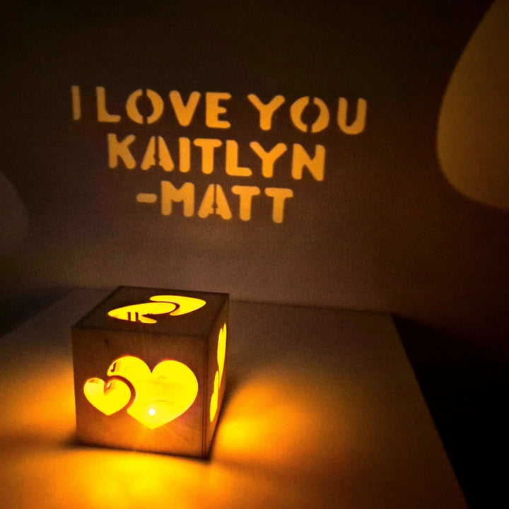 Personalized Magic Projection Box – Custom Message Light Gift for Girlfriend, Wife & Couples
