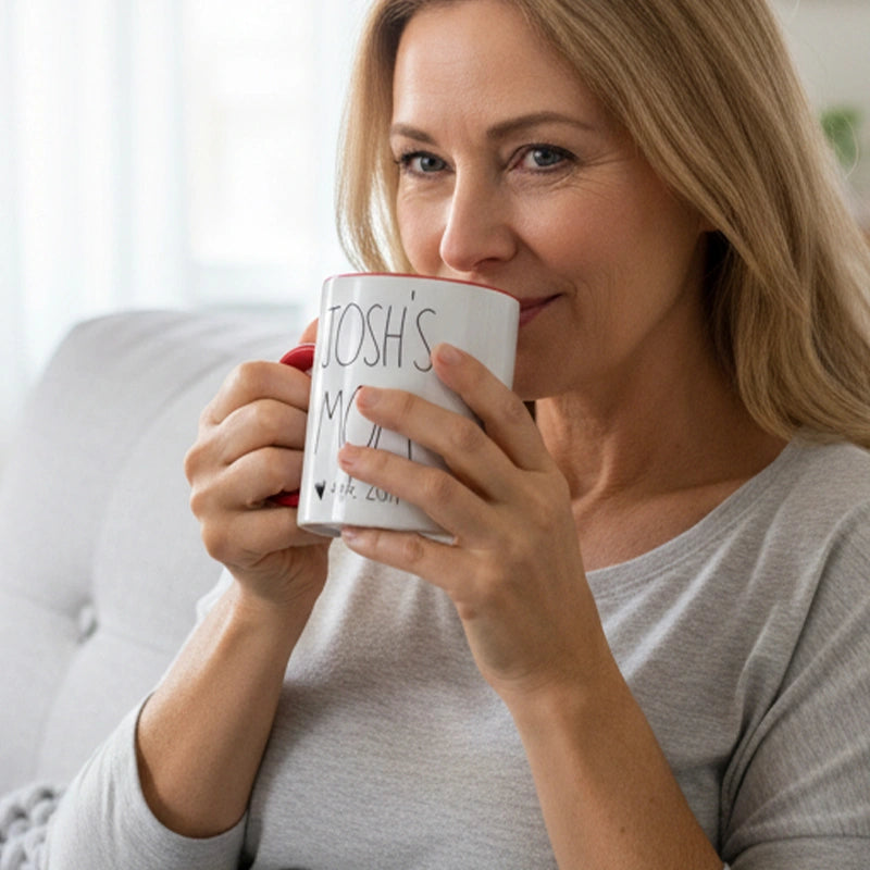 Personalized “Mama Est.” Coffee Mug – Custom Year Mug for New Mom