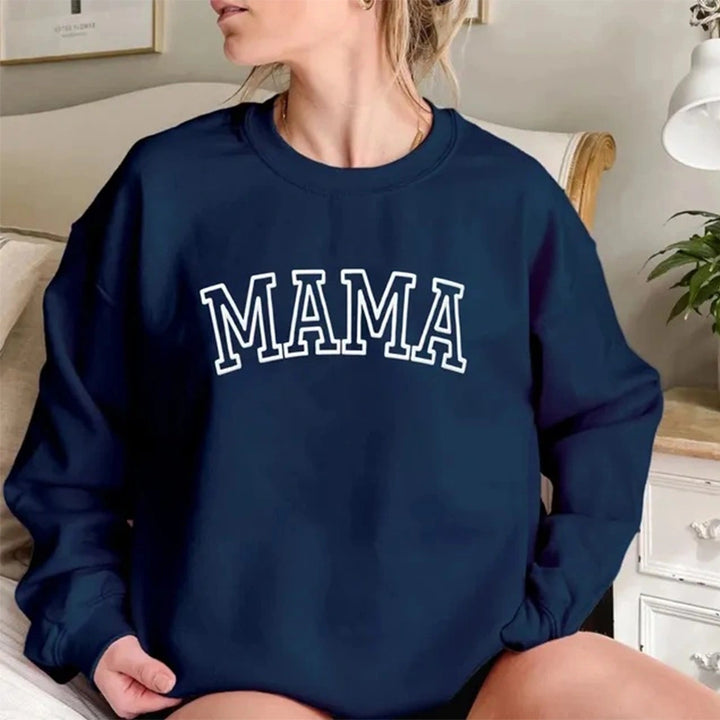 Personalized Mama Sweatshirt with Kids Names on Sleeve – Custom Mother’s Day Gift for Mom, Minimalist Mom Crewneck
