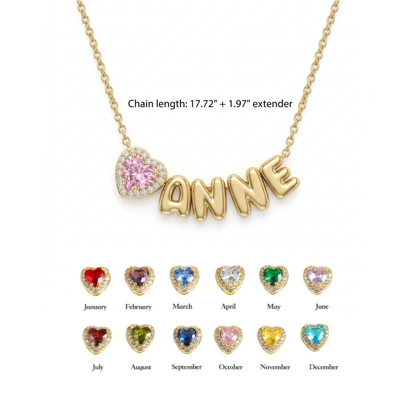 Colar com inicial em formato de bolha personalizada – Pingente com letra personalizada em prata de lei ou ouro 18K