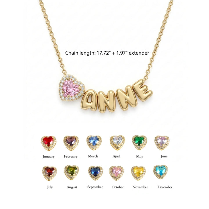 Colar com inicial em formato de bolha personalizada – Pingente com letra personalizada em prata de lei ou ouro 18K