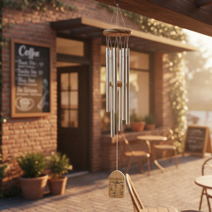 Personalized “Nana’s Reason To Bee Happy” Wind Chimes – Custom Grandma Gift with Grandkids Names