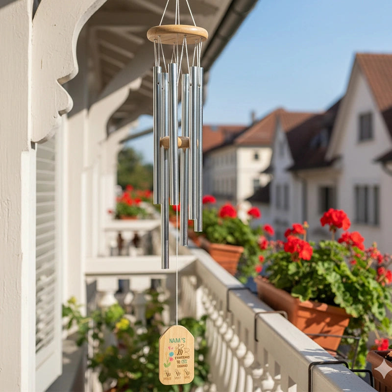 Personalized Nana Wind Chimes – Custom Grandma Gift with Grandchildren Names | Mother’s Day Gift