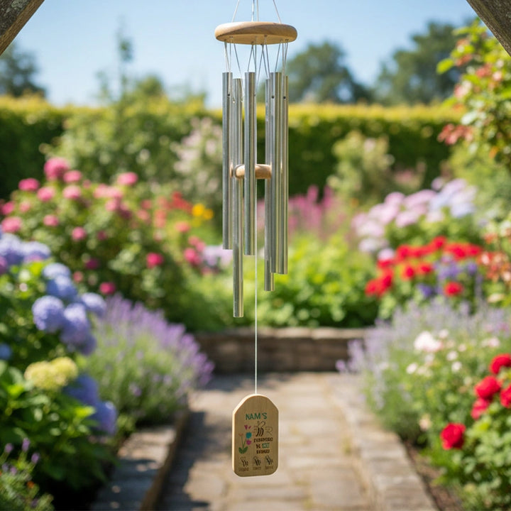 Personalized Nana Wind Chimes – Custom Grandma Gift with Grandchildren Names | Mother’s Day Gift