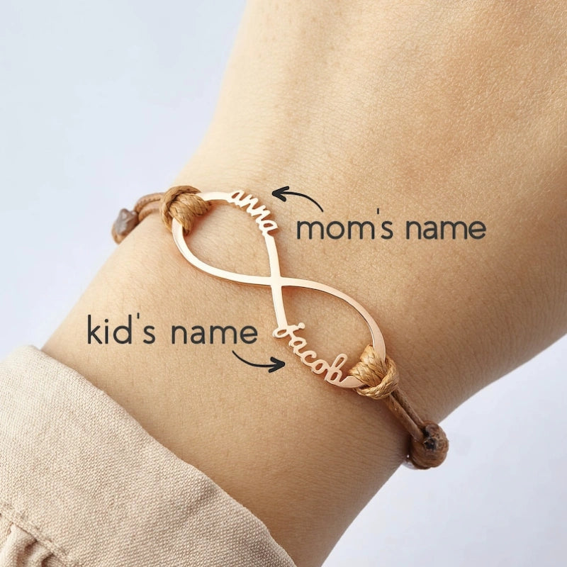 Personalized New Mom Name Bracelet – Custom Kids Name Jewelry | First Mother’s Day Gift