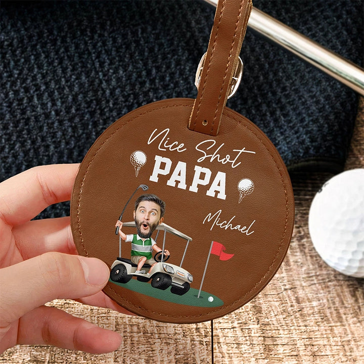 Etiqueta de bagagem personalizada em couro reciclado com iniciais | Etiqueta de mala de viagem com monograma personalizado