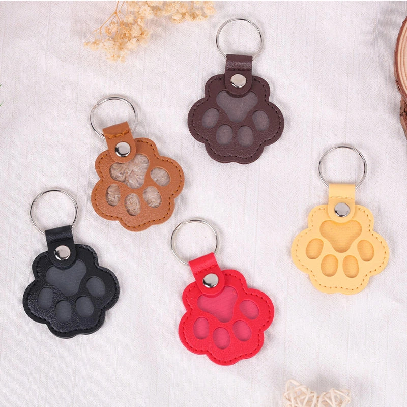 Personalized Pet Fur Memorial Keychain – Custom Pet Keepsake Keychain