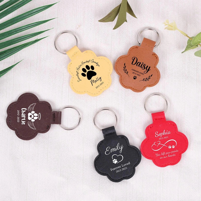 Personalized Pet Fur Memorial Keychain – Custom Pet Keepsake Keychain