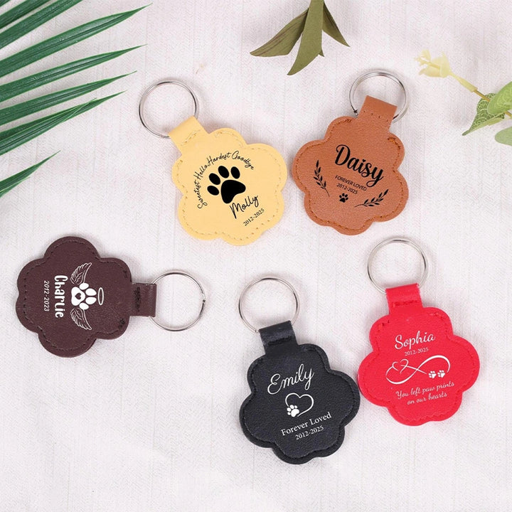 Personalized Pet Fur Memorial Keychain – Custom Pet Keepsake Keychain