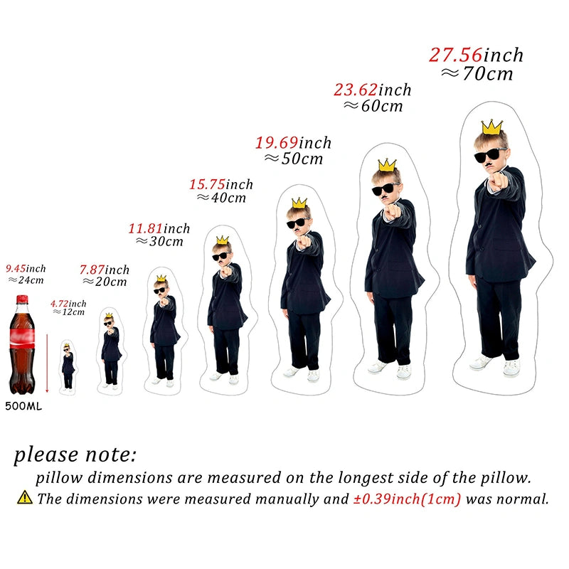 Personalized Photo Body Pillow Doll – Custom Face Cushion, DIY Humanoid Plush Gift for Couples, Boyfriend, Girlfriend, Parents