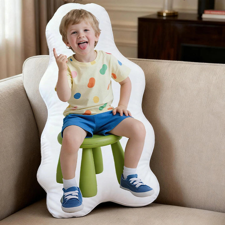 Personalized Photo Body Pillow Doll – Custom Face Cushion, DIY Humanoid Plush Gift for Couples, Boyfriend, Girlfriend, Parents