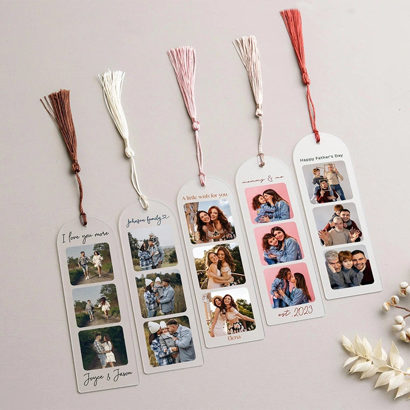Personalized Photo Bookmark – Custom Acrylic Bookmark with Picture, Christmas Gift for Readers, Photo Keepsake Gift for Her