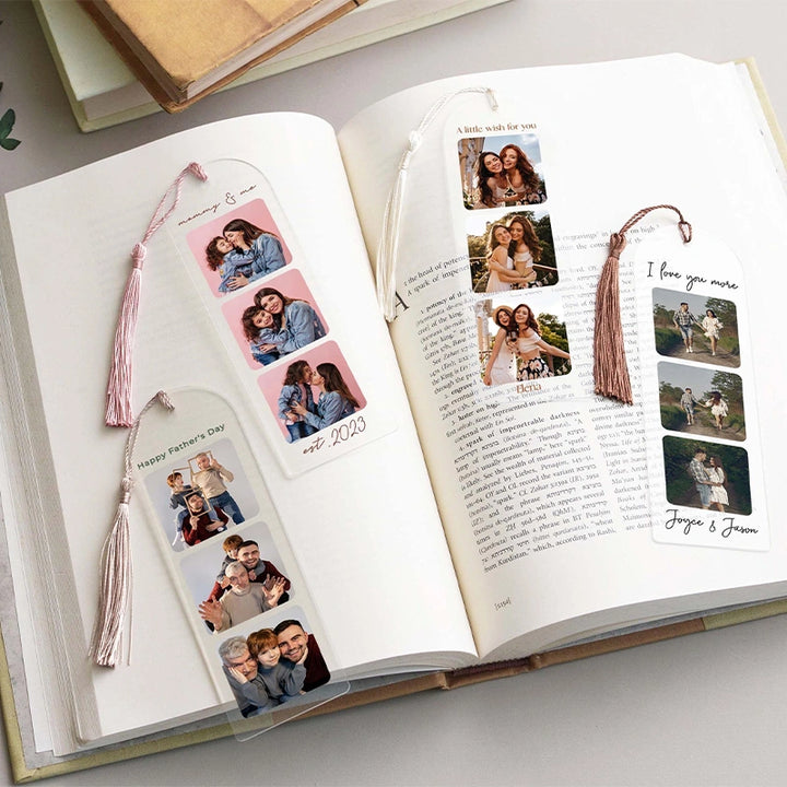 Personalized Photo Bookmark – Custom Acrylic Bookmark with Picture, Christmas Gift for Readers, Photo Keepsake Gift for Her