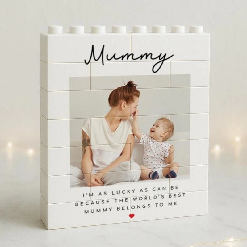 Personalized Photo Building Block for Mom – Custom Mother’s Day Picture Gift