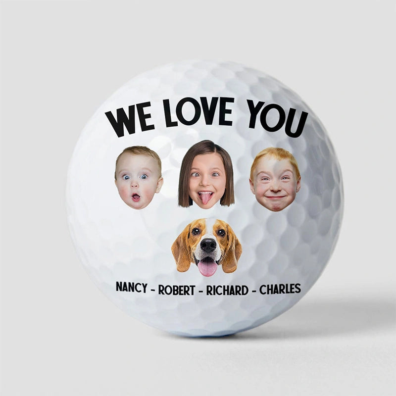 Personalized Photo Golf Ball – “Best Dad by Par” Custom Gift for Dad, Grandpa & Golf Lovers