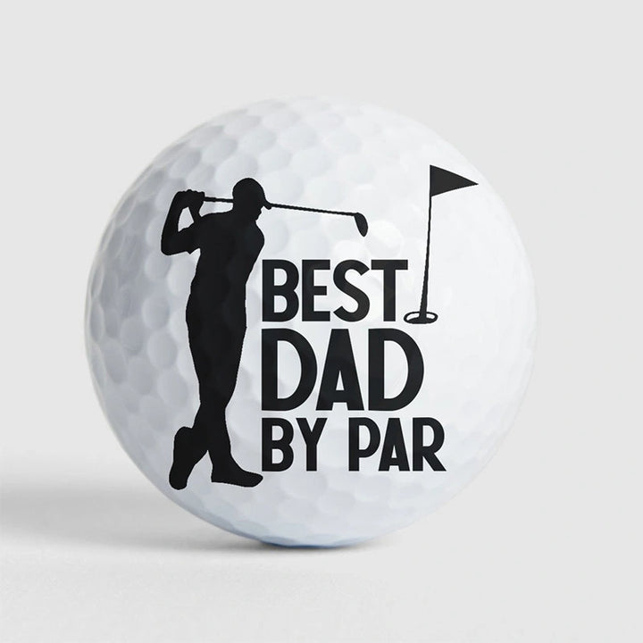 Personalized Photo Golf Ball – “Best Dad by Par” Custom Gift for Dad, Grandpa & Golf Lovers