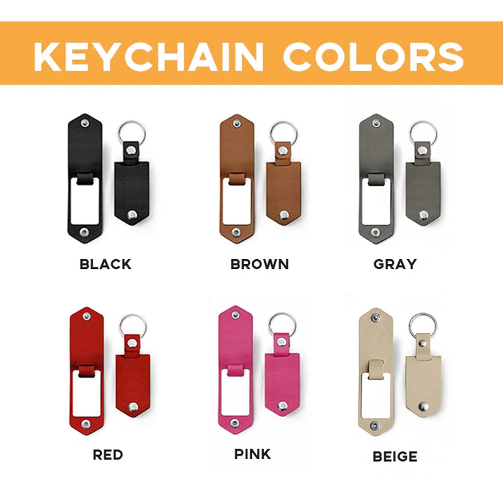 Personalized Photo Keychain for Mom – Custom Leather Keepsake Gift for Mother’s Day