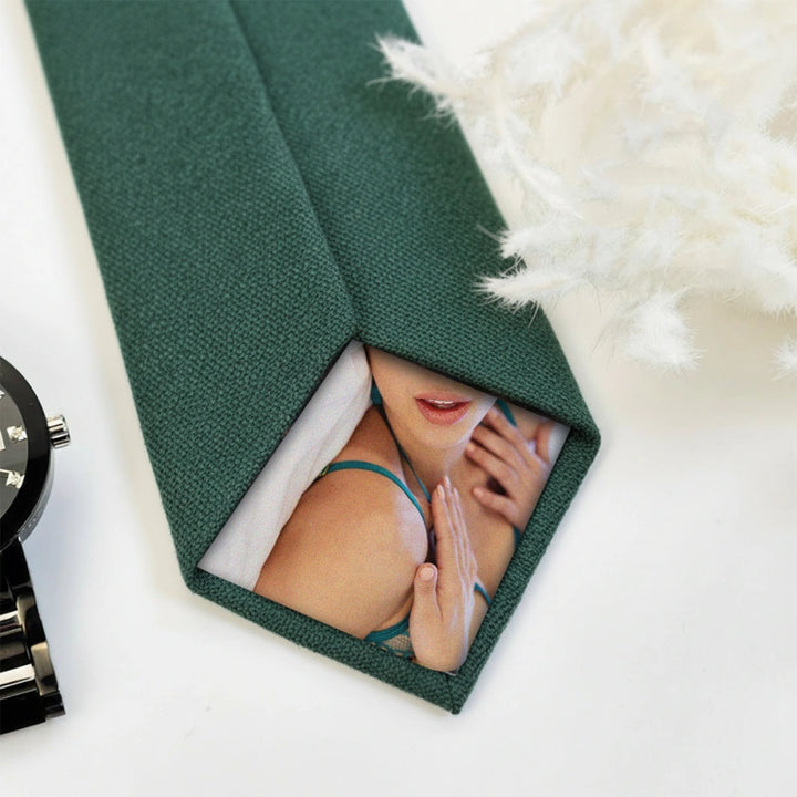 Personalized Photo Tie – Custom Picture Tie Patch Gift for Dad, Groom & Anniversary