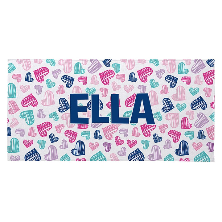 Personalized Pretty Pattern Beach Towel with Name – Stylish Vacation Essential for Beach Lovers