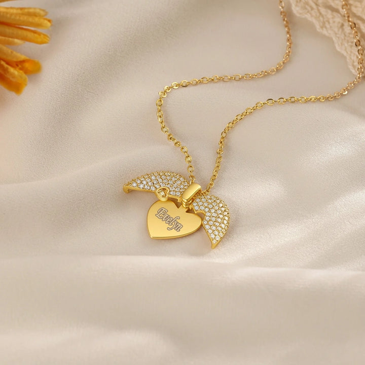 Personalized Hidden Names Heart Necklace – Custom Valentine’s Day Gift for Her